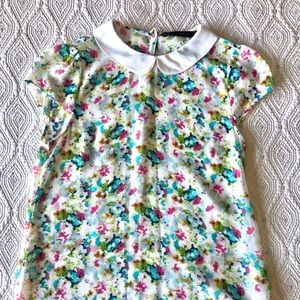 Peter Pan collar short sleeve blouse top, xs